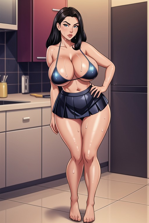 Barefoot, Open Stance, Perfect Anatomy Hentai AI Porn