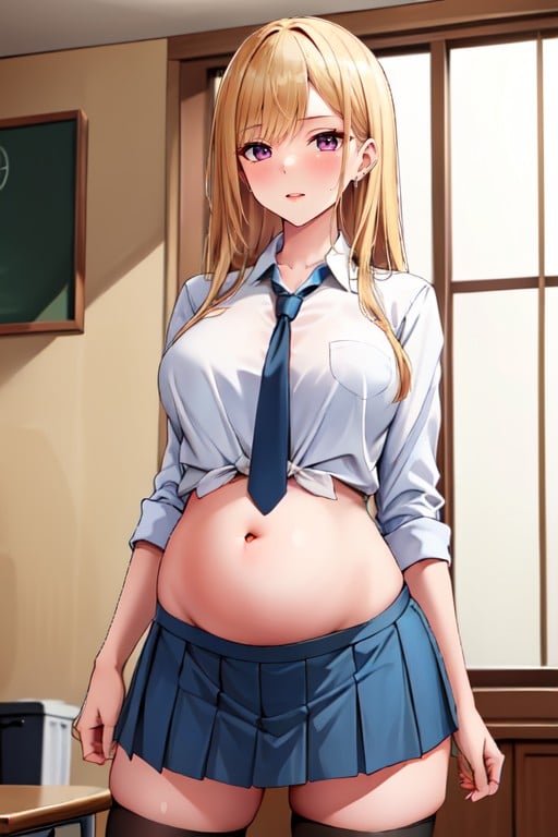 Ombligo Al Descubierto, Kitagawa Marin (sono Bisuku Dōru Wa Koi O Suru), PregnantPorno AI