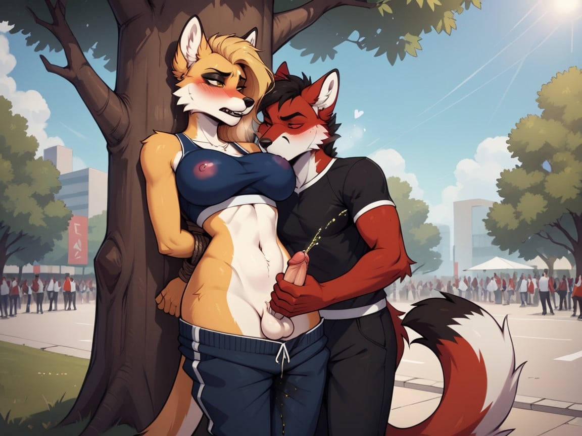 Piss, Penis Groped, Clothing Furry AI Porn