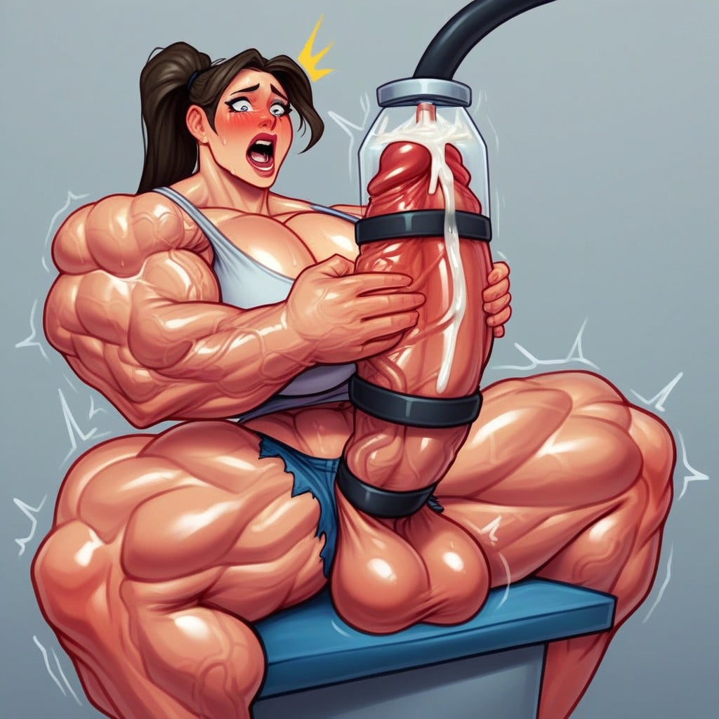 Muscle Expansion, Penis Pump, Voluminouse Ripped Dick Shemale AI Porn