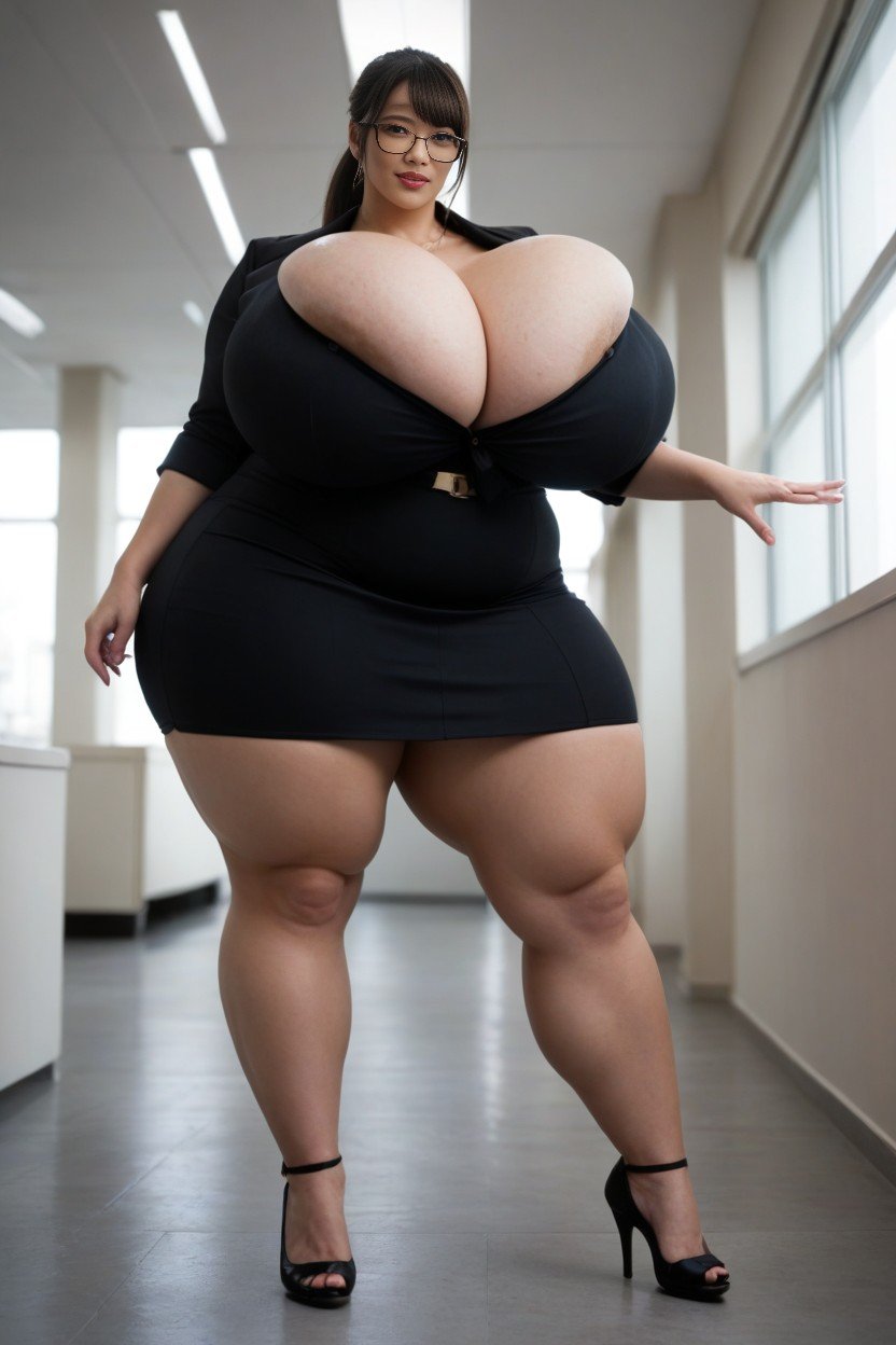 Disproportionately Large Breasts, Veiny Breasts, Bunda Extremamente Grande Travesti IA Pornô