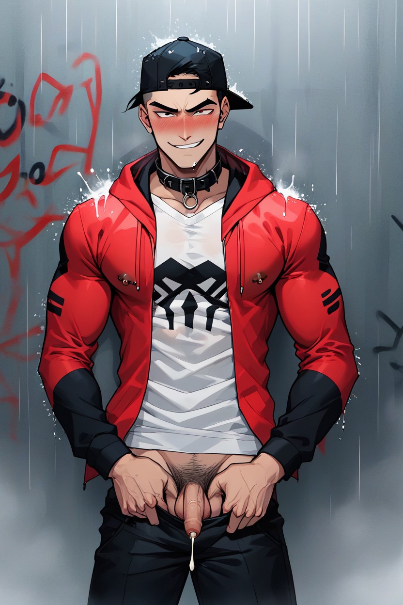 Flaccid Dick, Collar, Horny AI Gay Porn