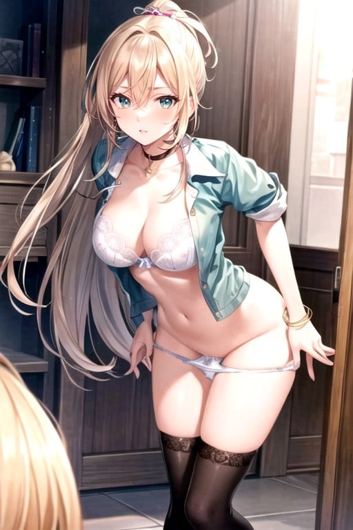 Leafa (sword Art Online), Soulever La Jupe, LingeriePorno IA Hentai