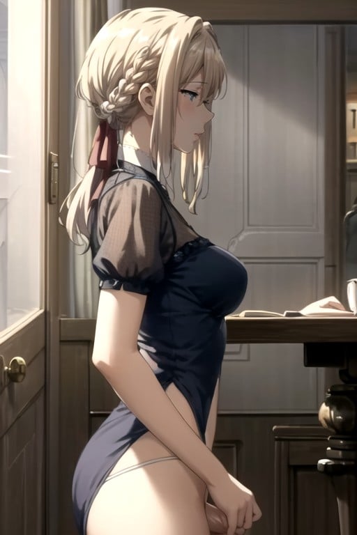 Magrelo, Peito Médio, Violet Evergarden Hentai IA pornografia