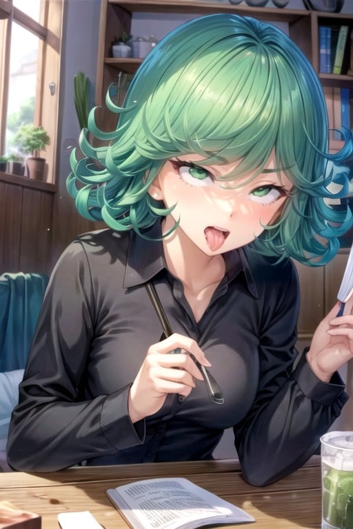 Ahegao, Delgada, Tatsumaki (one Punch Man)Porno AI Hentai