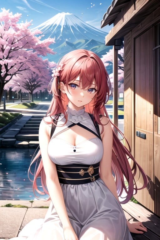 Realistic, Cherry Blossoms In Full Bloom, PhotographPorno IA Hentai