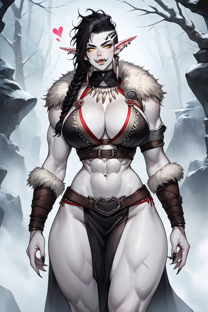 Sharp Teeth, Massive Ass, Tribal Wear AI Porn