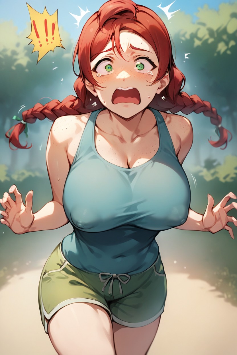 Braid Hairstyles, Puffy Nipples, Shocked FaceAI黄漫