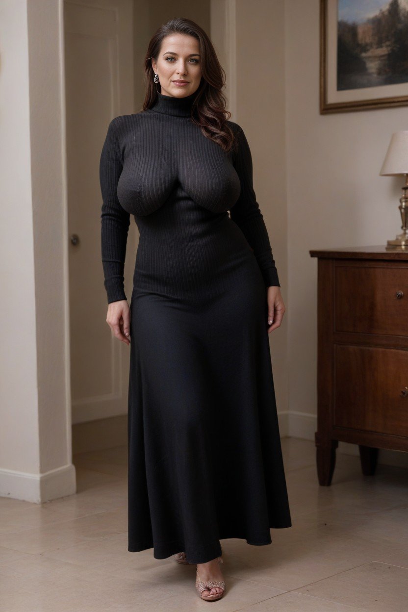 Brunette, Lawyer, Massive Tits Shemale AI Porn