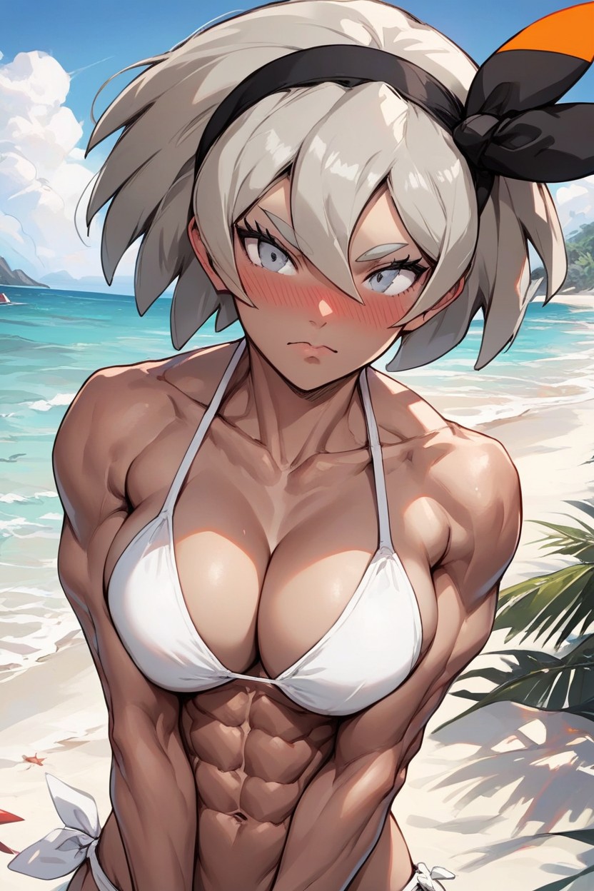 Bea, 小乳, White BikiniAI黄漫