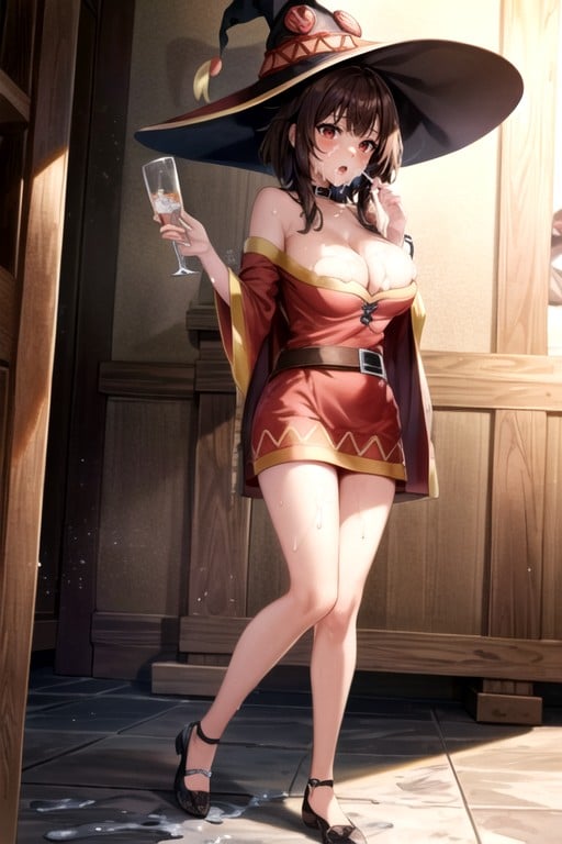 Delgada, Megumin (isekai Quartet), Vista LateralPorno AI