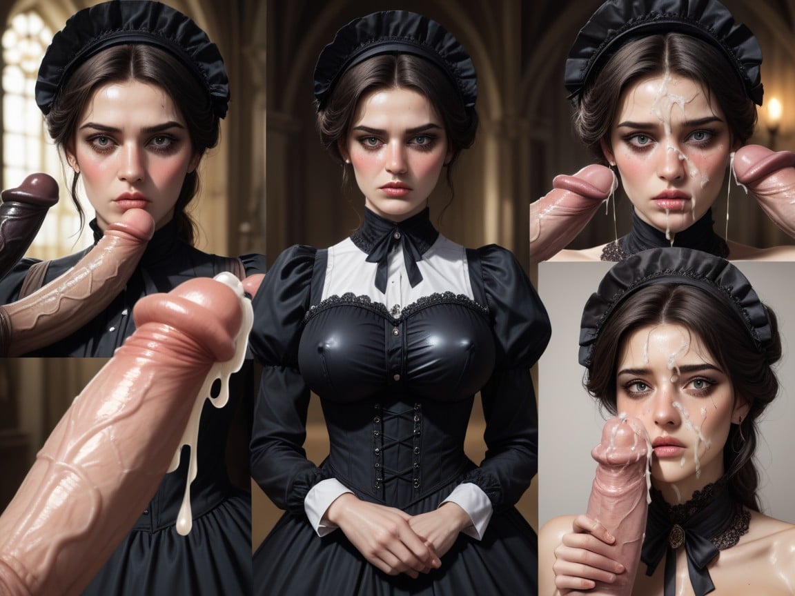 Photo Realistic, Big Eyes, Cum On Face Porno IA