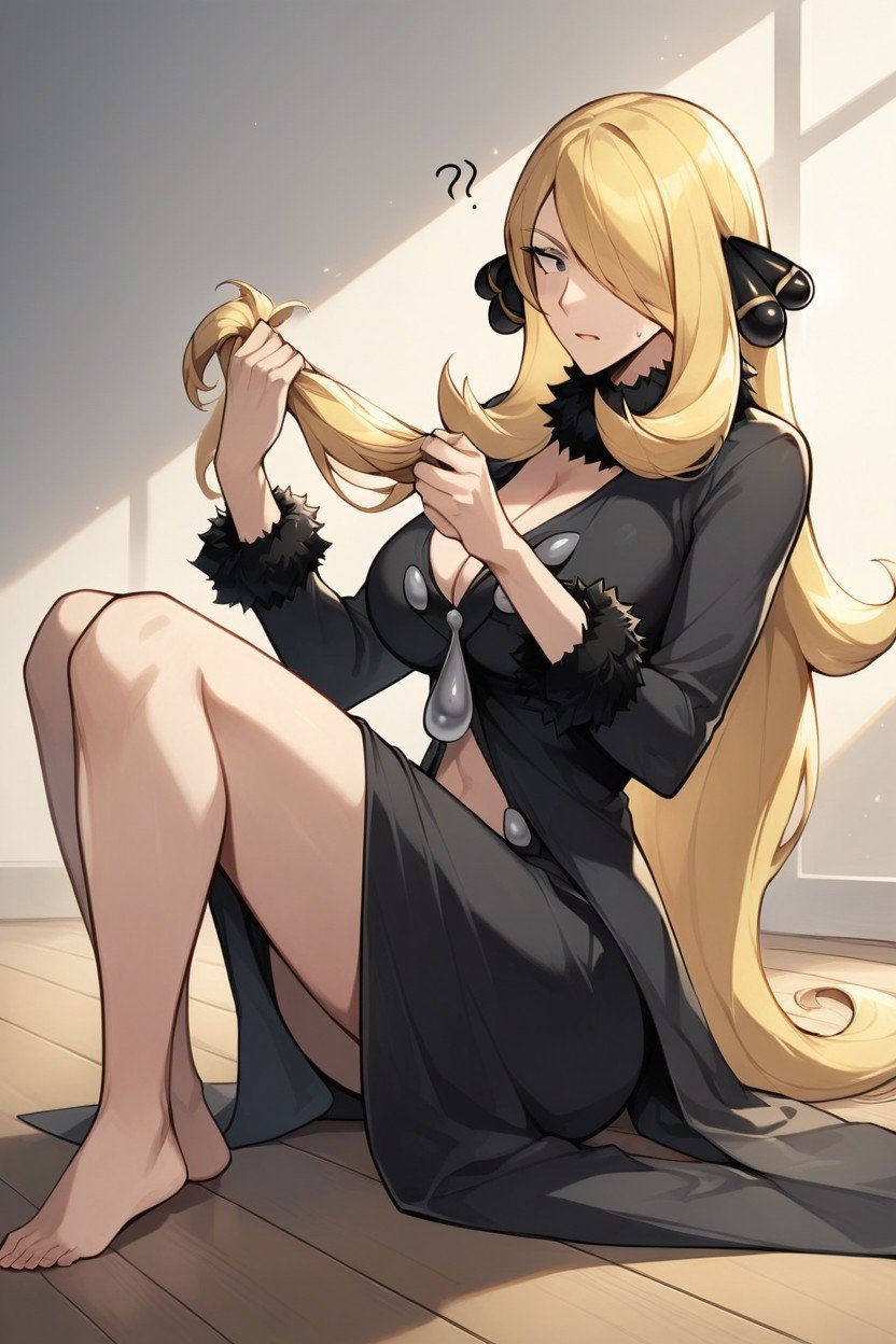 Extremely Long Hair, Hair On The Floor, Hair Longer Than HerPorno AI Hentai