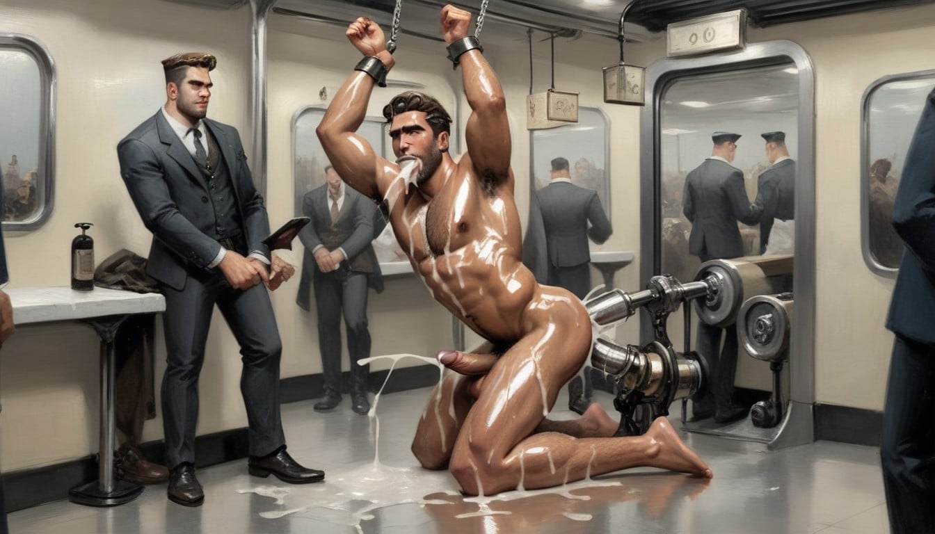 Anal Sex, Many People Around, Sweaty AI Gay Porn