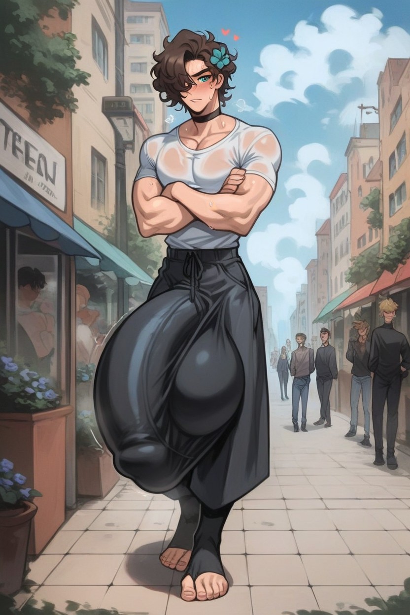 Twink, Skinny, Sweaty Hentai AI Porn