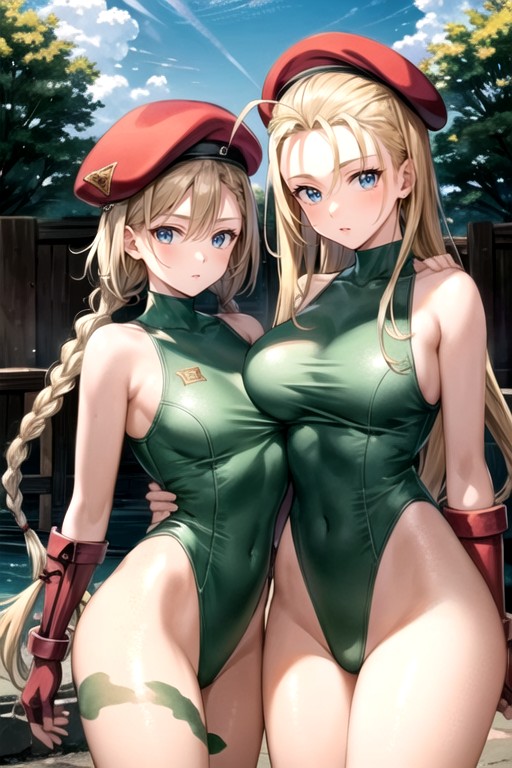 Vista Frontal, Cammy White, MediodíaPorno AI Hentai