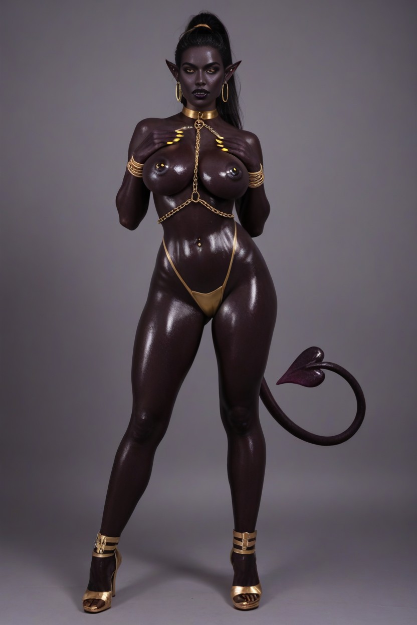 Skinny, Oiled Body, Medium Ass AI Porn