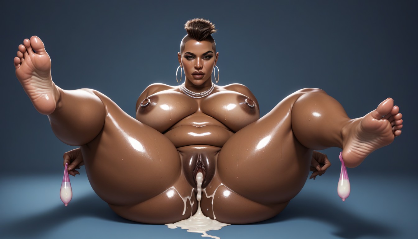 Buzzcut, Big Nose, Hourglass Figure AI Porn
