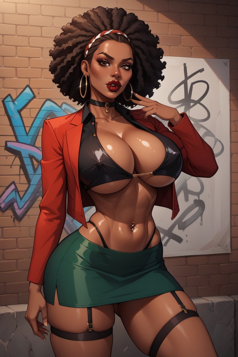 Jacket, Cleavage, Underboob Hentai AI Porn