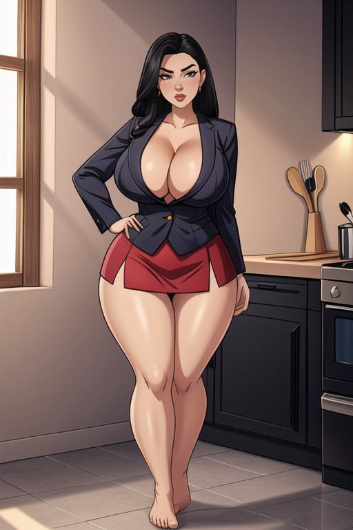Open Stance, Milf Body, Perfect Anatomy Hentai AI Porn