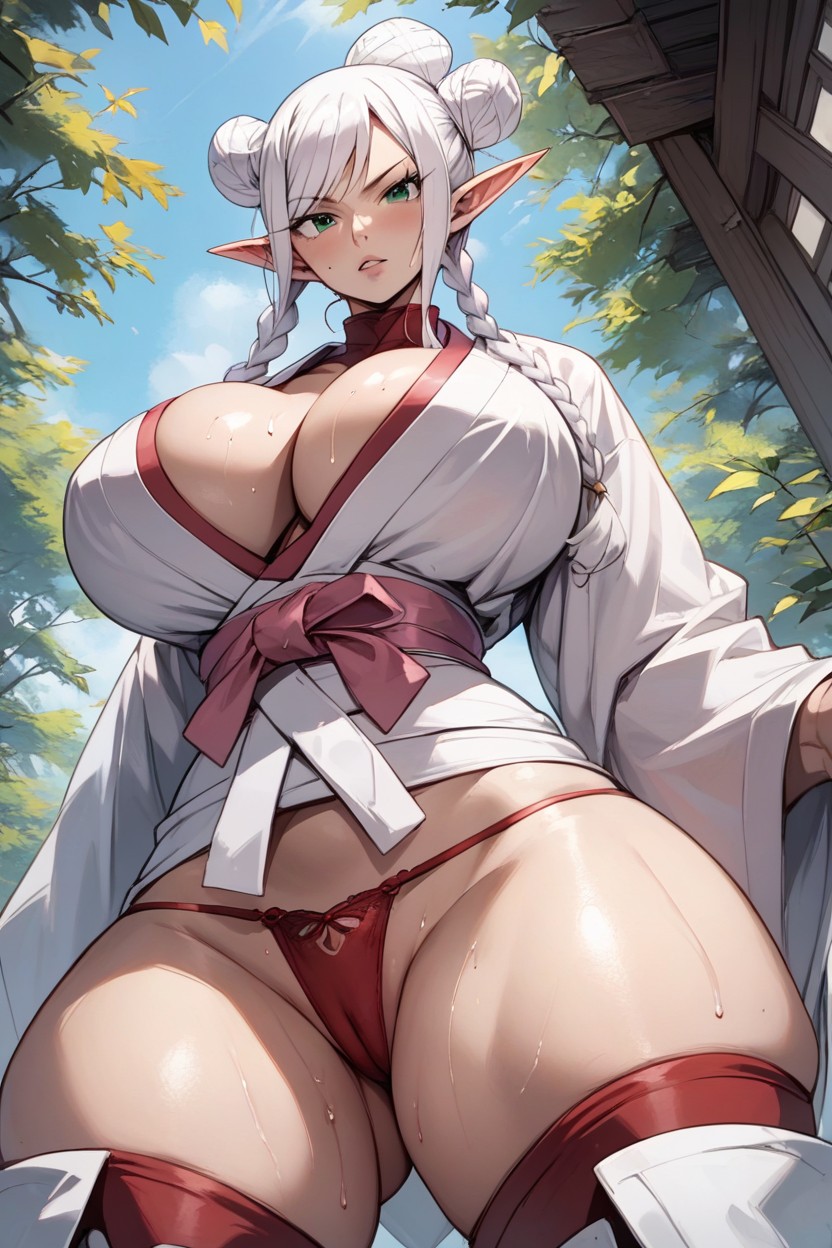 Green Eyes, Body Milf, Gleaming Skin Hentai AI Porn