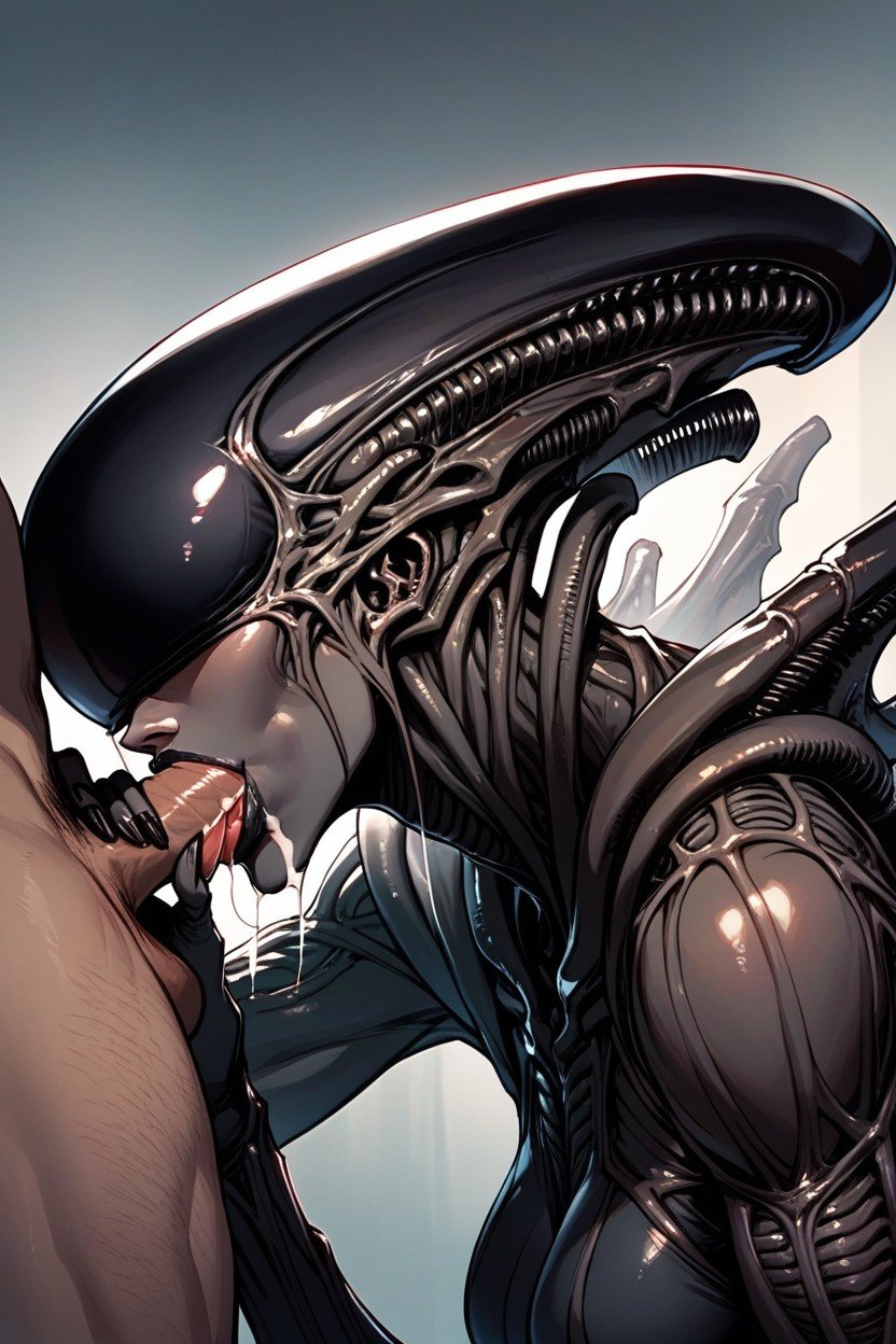 Xenomorph Queen Blowjob Furry AI Porn