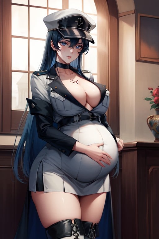 Pregnant, Esdeath (akame Ga Kill)Porno IA