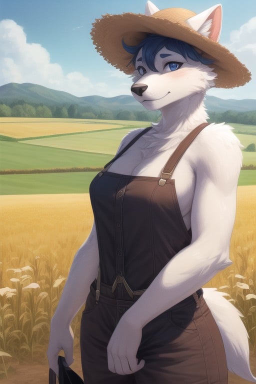 Agriculteur, Ferme, VachePorno IA Furry