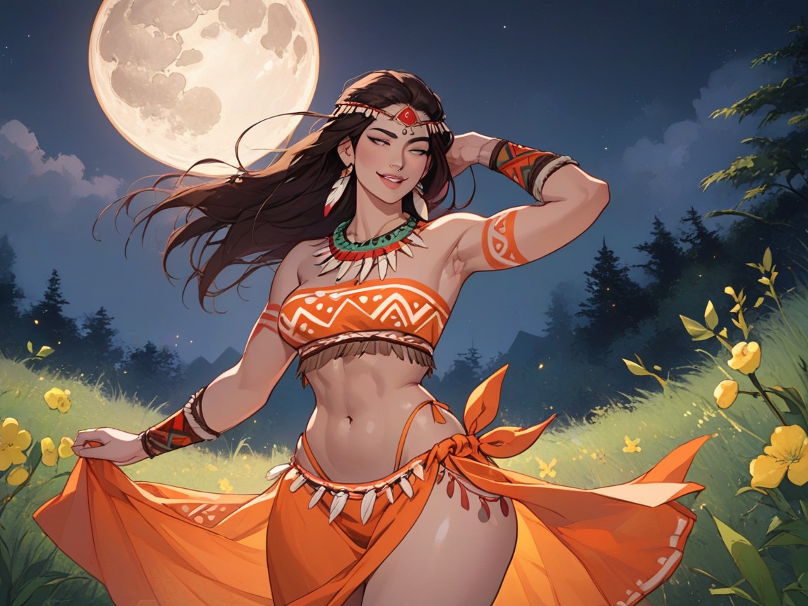 Pale White Skin, Straight, Nighttime Hentai AI Porn