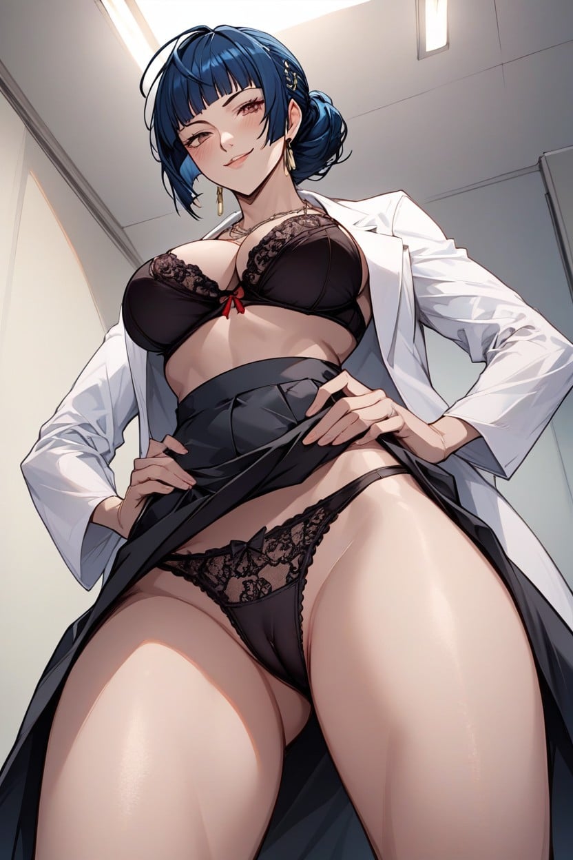 Skinny, Bangs, Medium Ass Hentai AI Porn