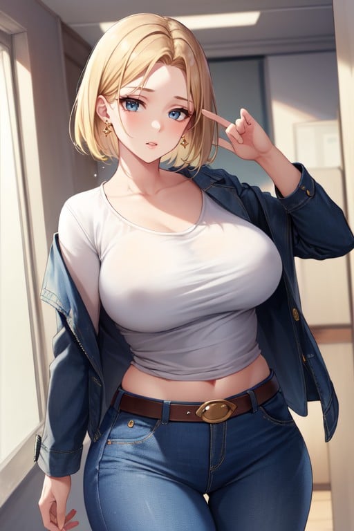 Culo Grande, Android 18, Plano CortoPorno AI