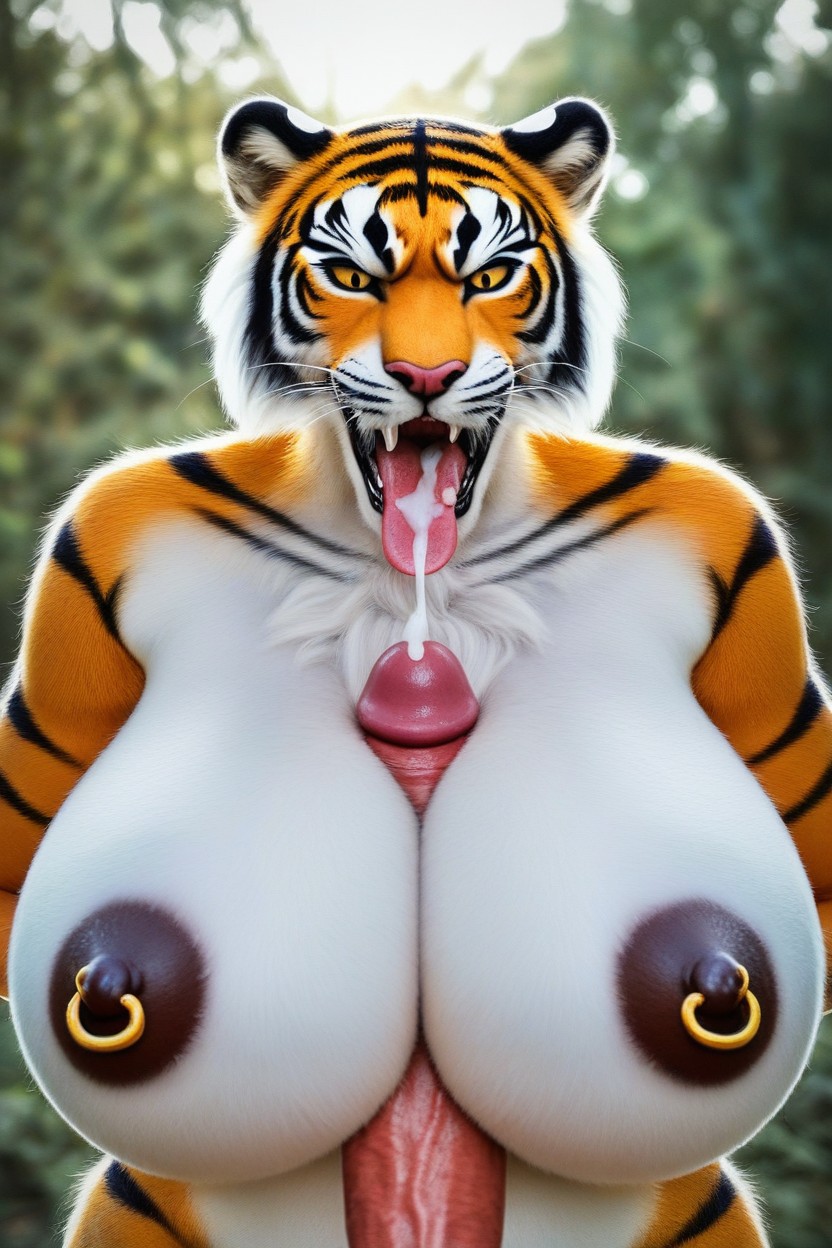 Photorealism, Nude, Sly And Happiness And Angry And Horny And Aroused Look Furry AI Porn