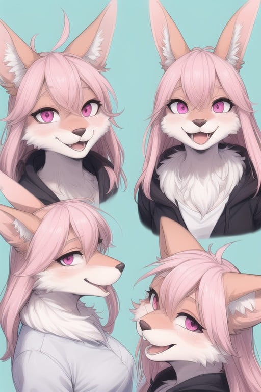 Pink And White Fur, Body, Shape퍼리 AI 포르노