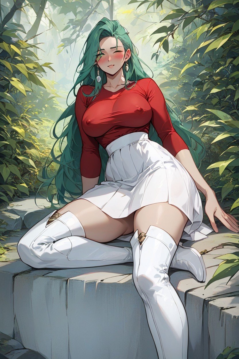 Jun From Science Ninja Team Gatchaman, Tiniest Thighs, Green Hair Furry AI Porn