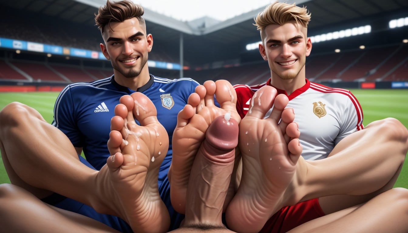 Extreamly Sweaty Feet, Stubble Beard, Horny Look AI Gay Porn