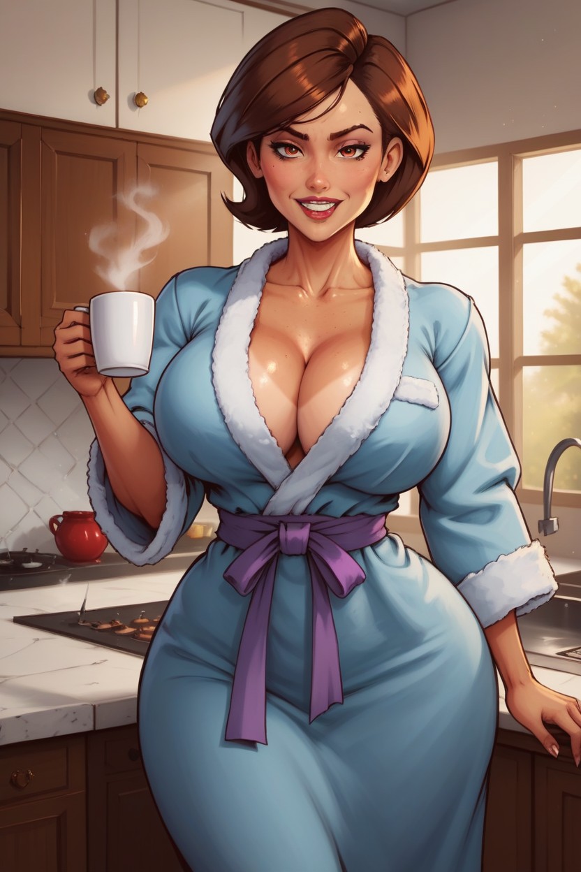 Exquisite, Round Massive Butt, Cleavage AI Porn