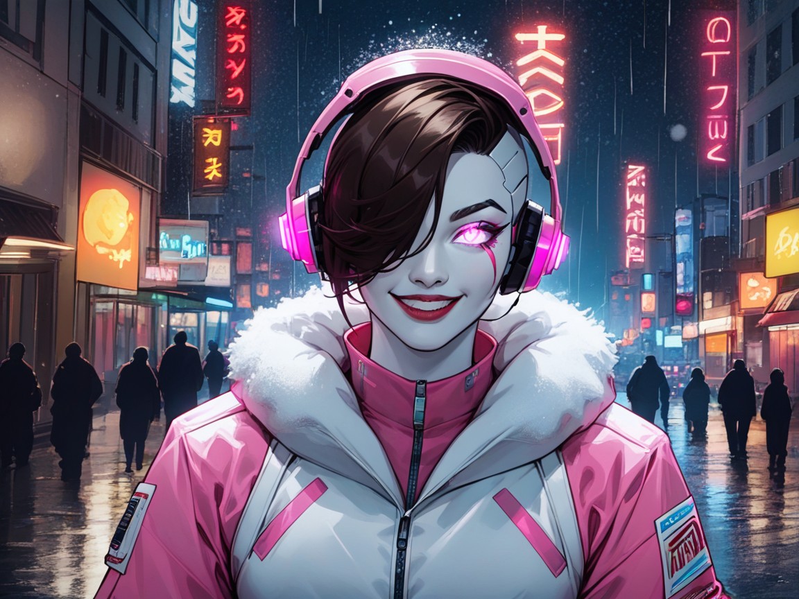 Pixie Cut, Pink Eyes, Abdomen Hentai AI Porn