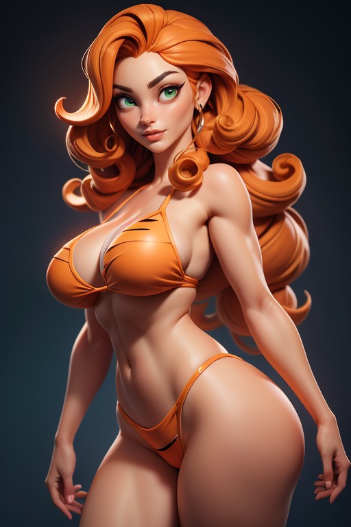 Tigra Marvel Comics, Muscular Arms, Thick Thighs AI Porn