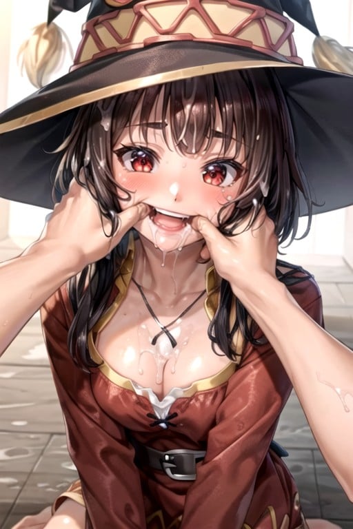 Megumin (isekai Quartet), Pouce Dans La Bouche, CreampiePorno IA transsexuelle