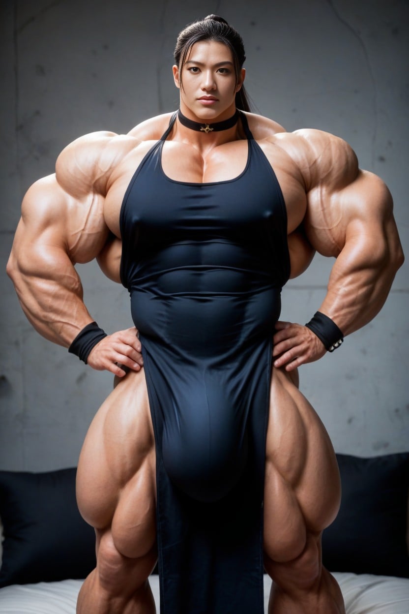 Japanese, De Arriba A Abajo, Massive Biceps Porno IA