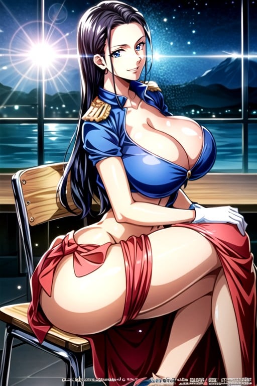 Jacket, Sitting On A Wooden Chair, Bikinilow Rise Skirtbrown Skinnico Robinonepiecenico Robinonepiecetight Skirt On Both Sidesgood Shape Big Breastshigh ReslutionAIポルノ