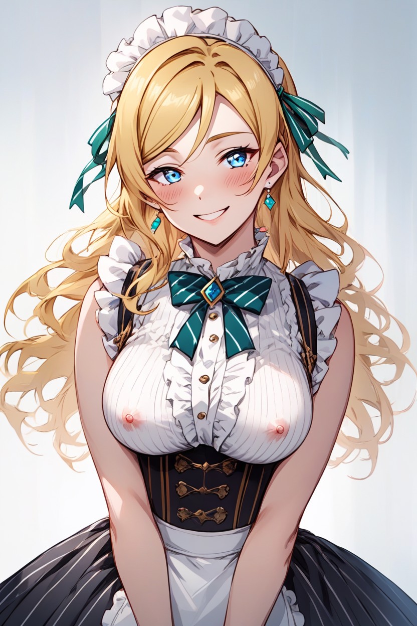 Yellow Hair, Eli Ayase From Love Live, Blue Eyes Hentai AI Porn