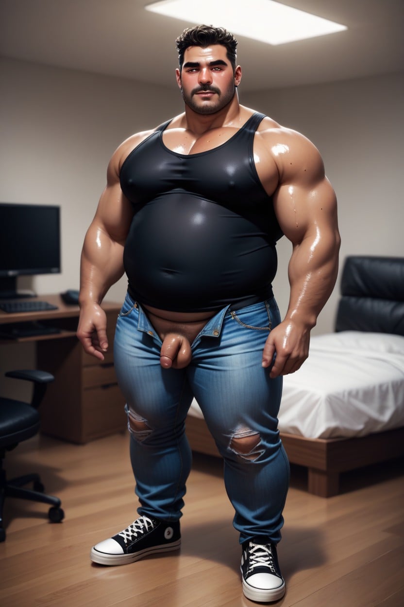 Gay, Fat, Pecs AI Gay Porn