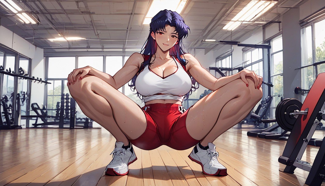 Workout Clothes, Spread Legs, Tank TopAI 포르노