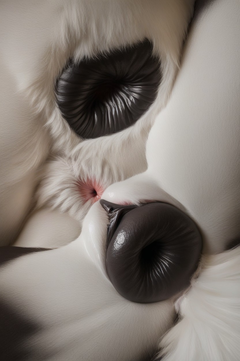Wet Genitals, Prominent Pussy, Dark Black Anus Furry IA