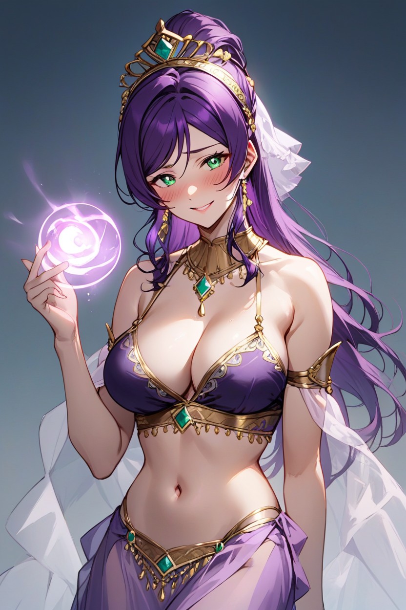 Green Eyes, Tojo Nozomi From Love Live, Adding A Lively Hentai AI Porn