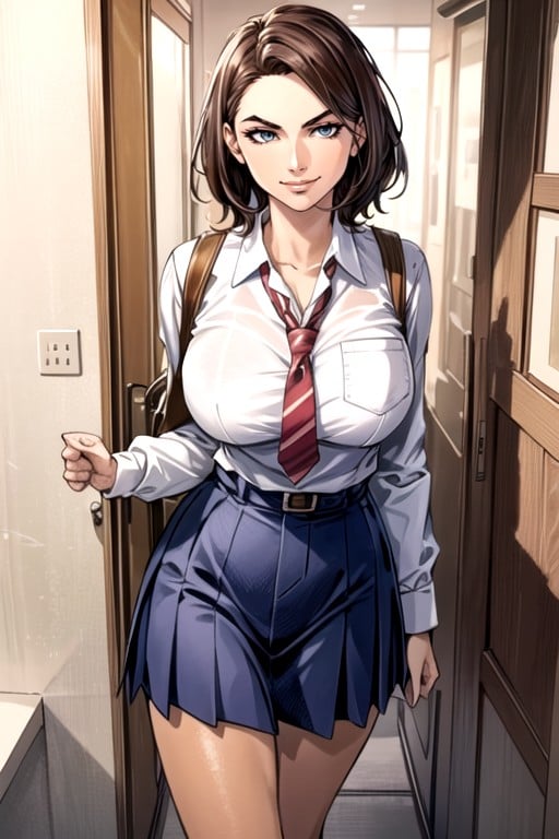 Comic, School Uniform, Smirk AI Porn