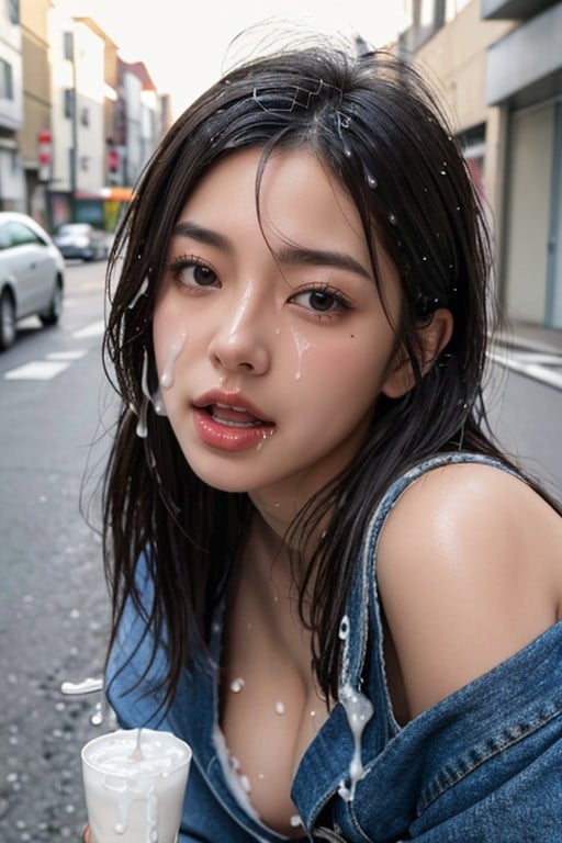 Cum Explosion, Spilling Cum, Cum On Hair Asian AI Porn