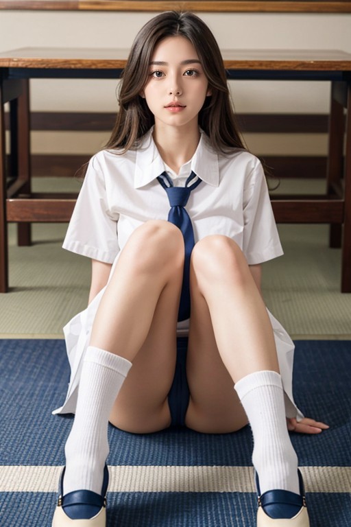 School Uniform, Full Body, Bottom Up AI Porn