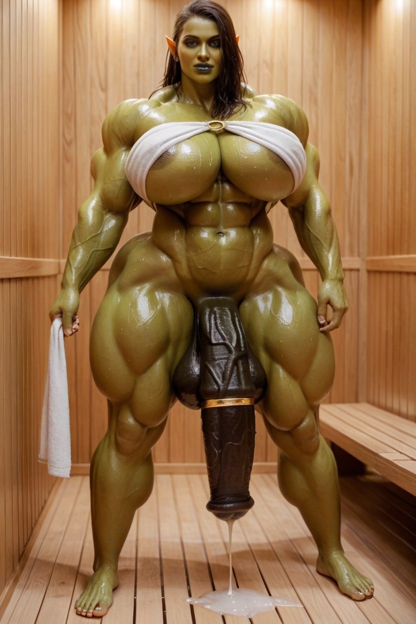 Huge Biceps, Green Skin, Tatoos Porno shemale IA
